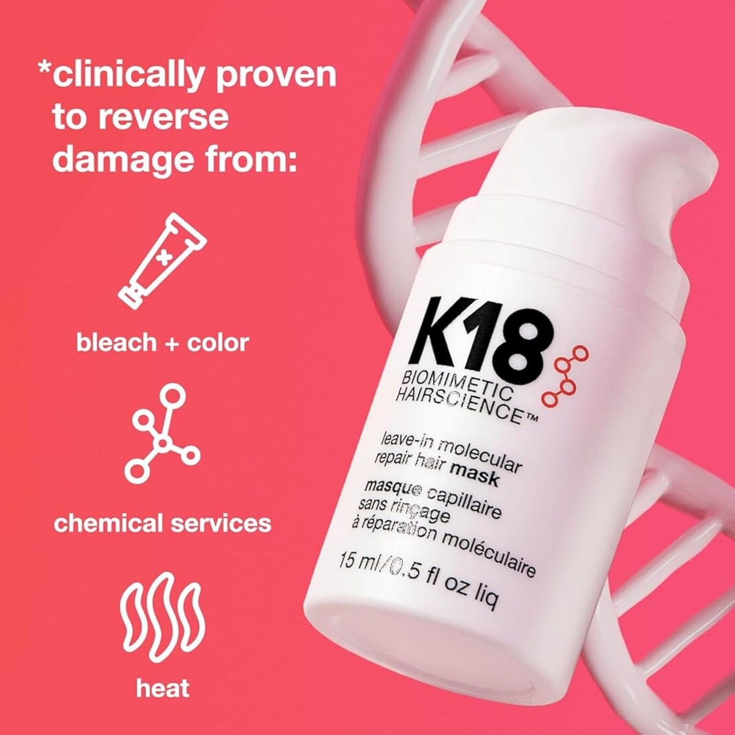 50ml K18 Leave-In Molecular Repair Hair Mask Conditioner For All Hair Types new