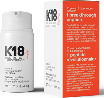 K18 Hair Mask Conditioner – Molecular Repair Formula for Damaged, Colored, or Heat-Styled Hair