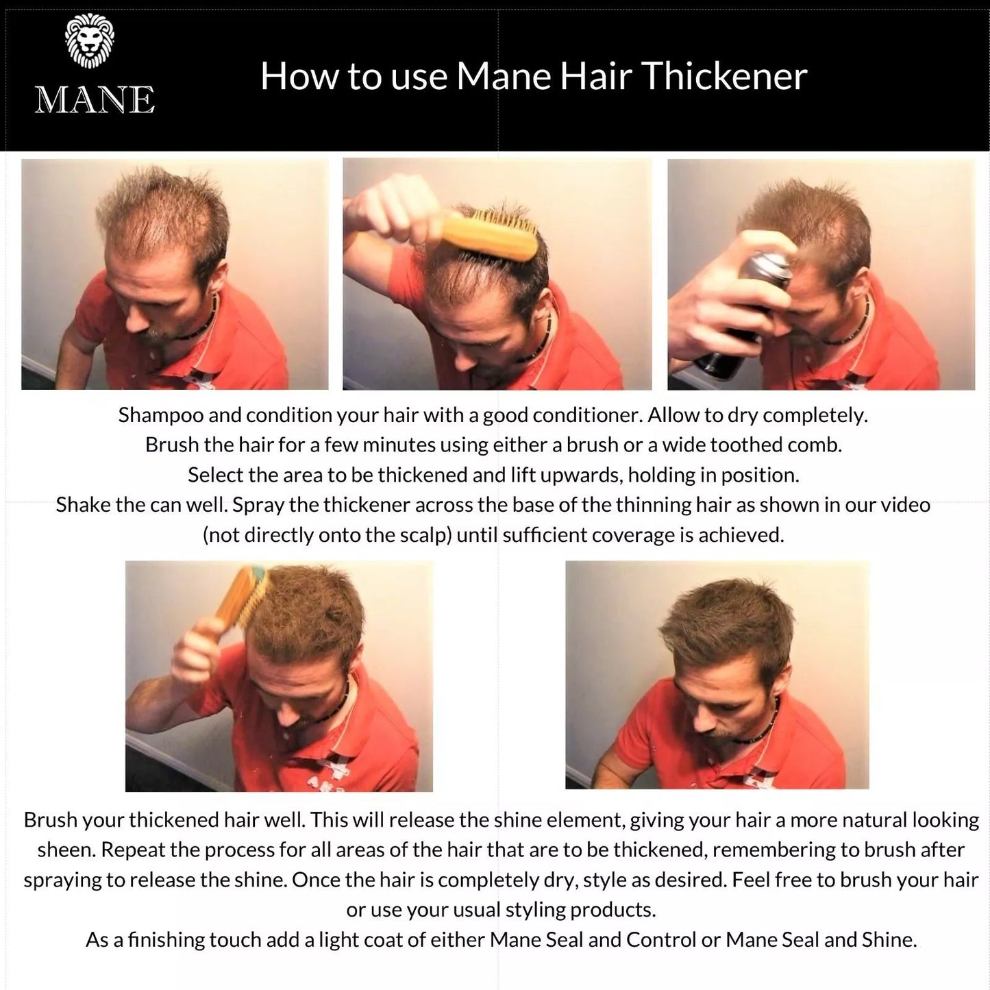 MANE Hair Thickening 200ml Spray Multibuy - X 2 Deal - Zenvayhair