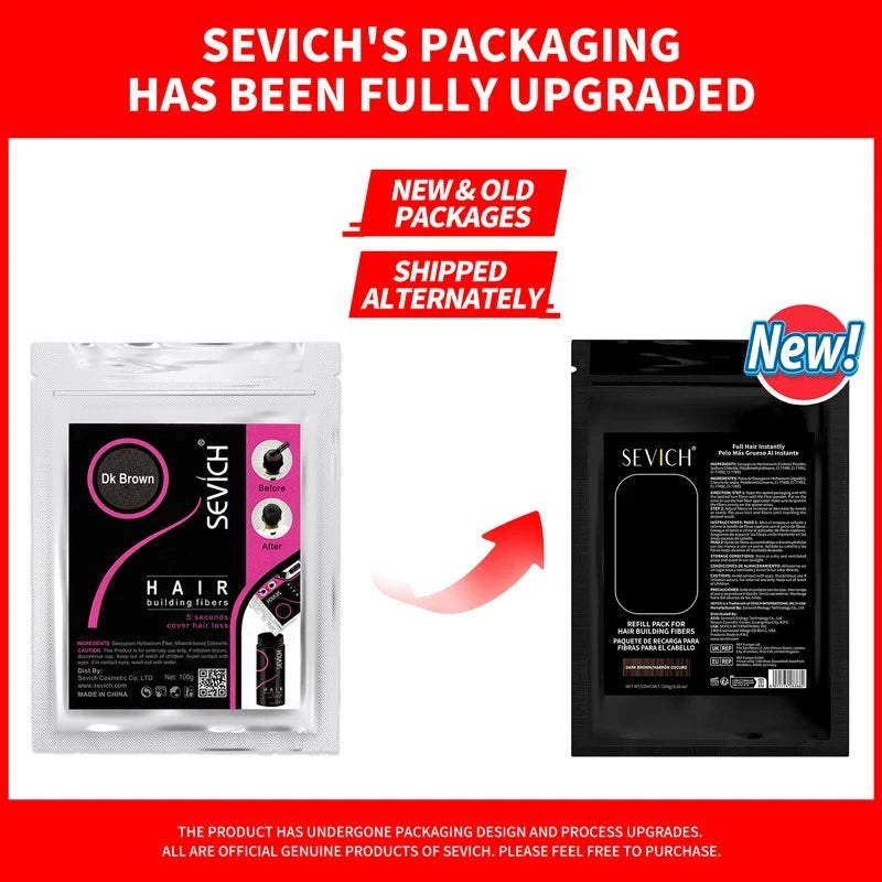 SEVICH Hair Building Fibers Refill Bag HAIR THICKENING Fibers 25g & 100g