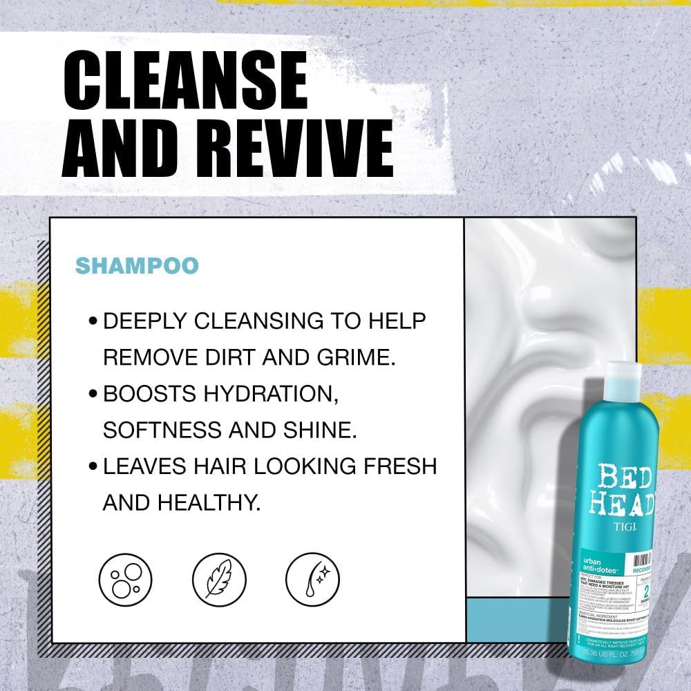 TIGI Bed Head Recovery Hair Set – Deeply Nourishes Dry, Damaged Hair for Healthy, Manageable Locks