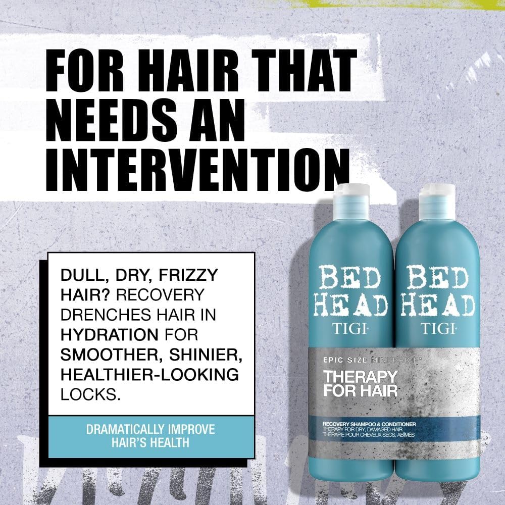 TIGI Bed Head Recovery Shampoo & Conditioner – Hydrates and Repairs Dry, Damaged Hair 25.36 fl oz